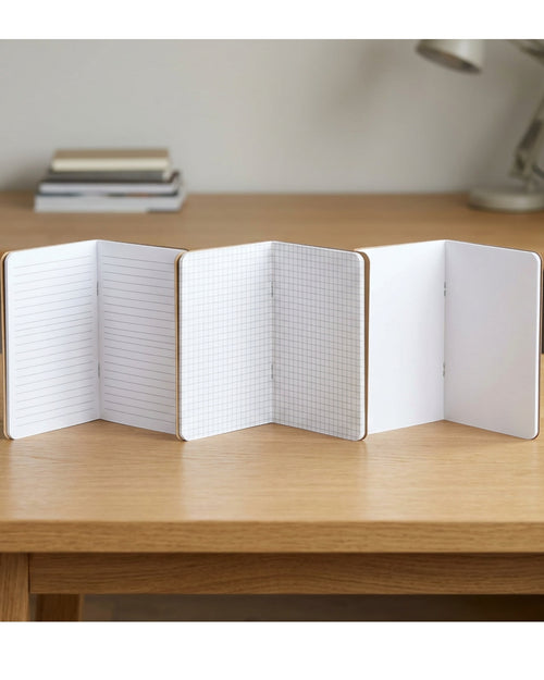 Unzvg A6 Three Pack Mixed Layout Pocket Notebooks Kraft - Lifestyle view