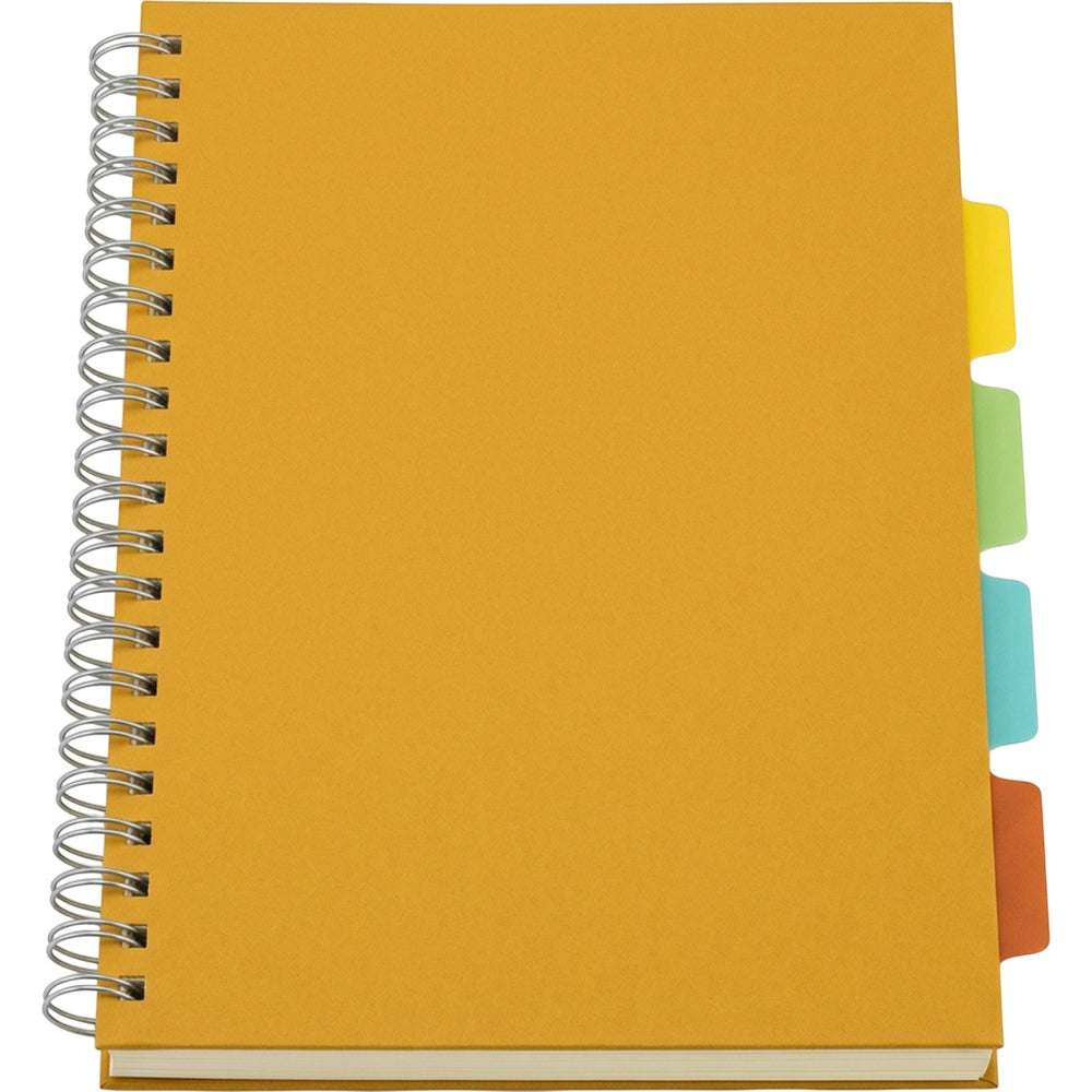 Unzvg B5 Four Section Twin Wire Project Notebook Ochre - Product view
